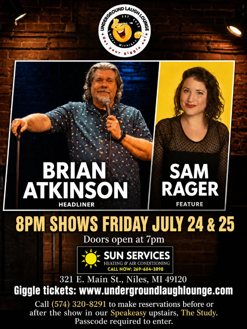 Poster for Brian Atkinson & Sam Rager Saturday 8:00pm Show