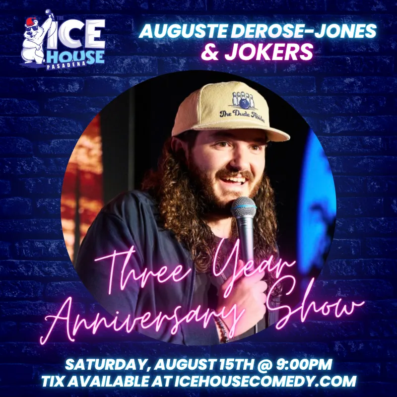 Poster for Auguste DeRose-Jones & Jokers - 3 year anniversary