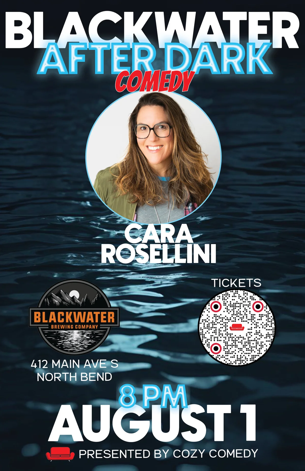 Poster for BlackWater After Dark: Cara Rosellini!
