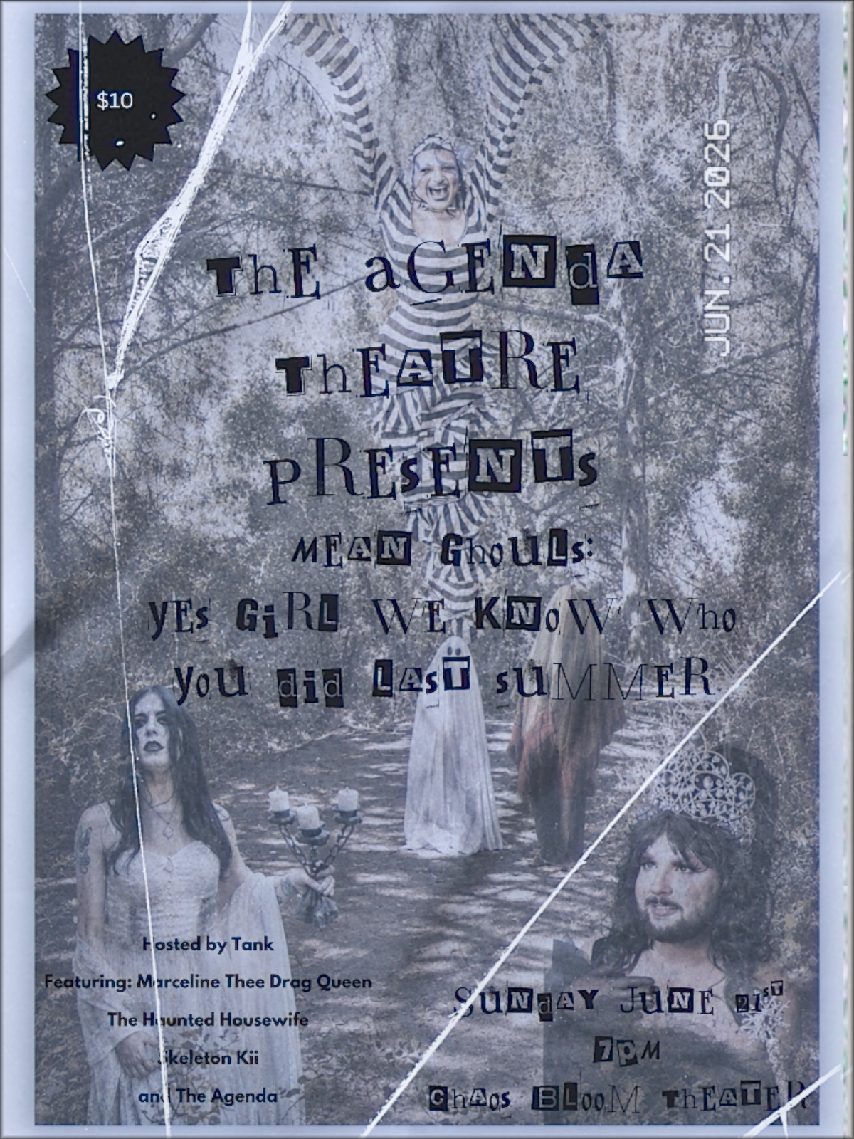 Poster for The Agenda Theatre Presents Mean Ghouls: Yes Girl, We Know Who You Did Last Summer.